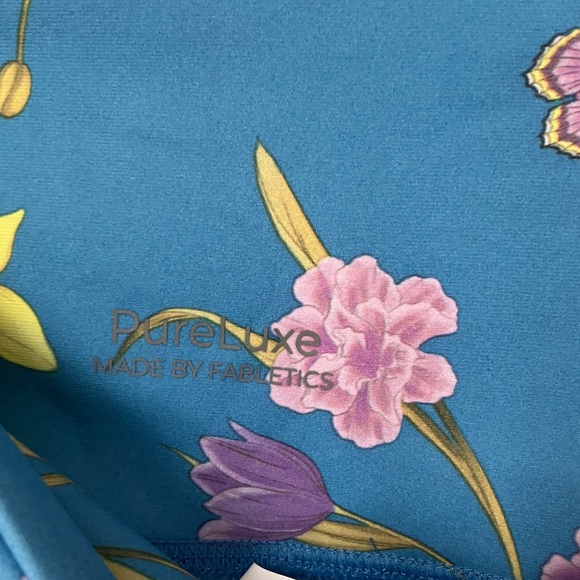 Fabletics Oasis PureLuxe Blue Floral Leggings - Picture 3 of 8